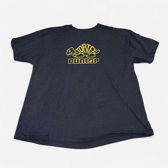Other - Dunlop Tortex Picks Turtle Logo Y2K Vintage T-Shirt Black Mens X-Large